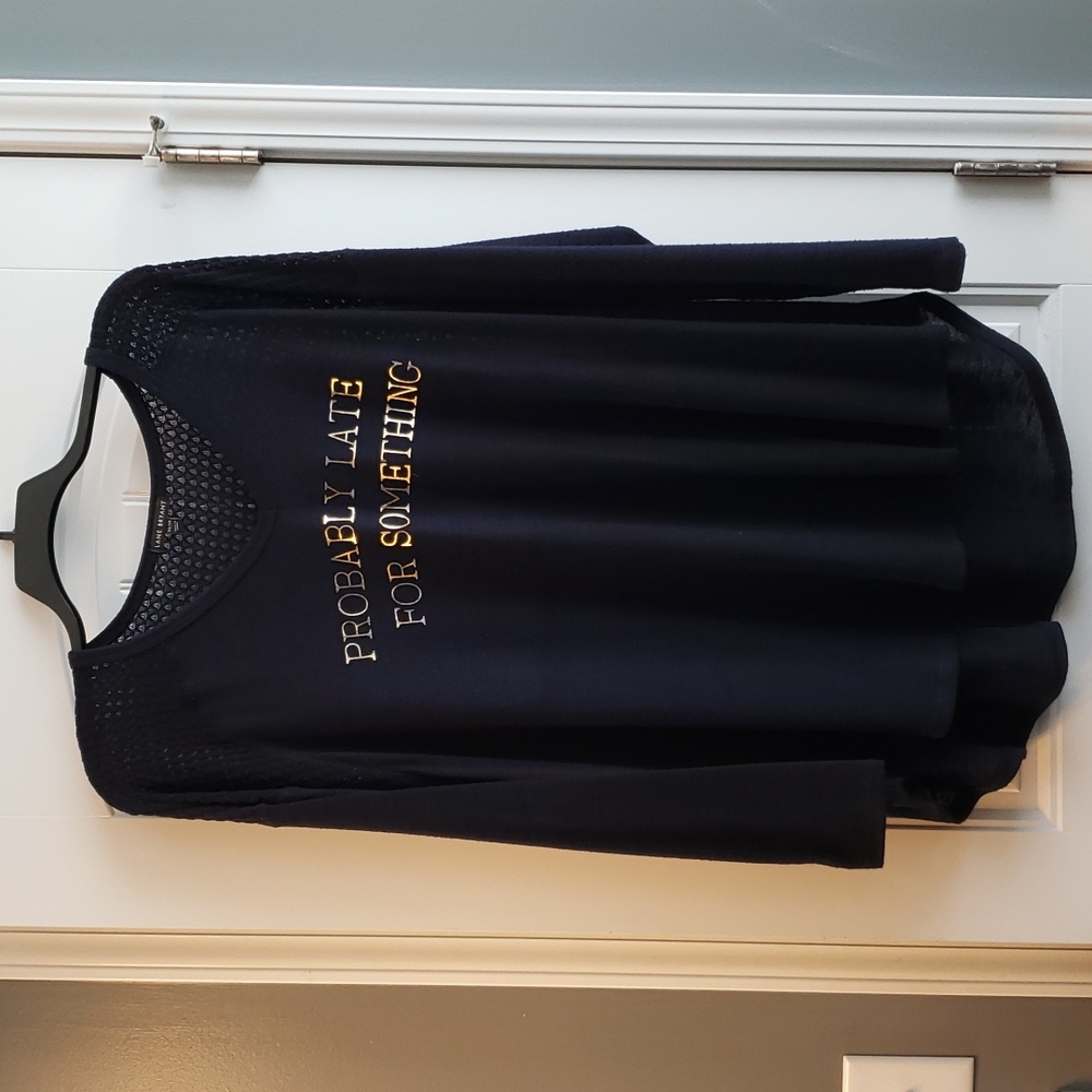 Lane Bryant 26/28 Top - Probably Late for Something